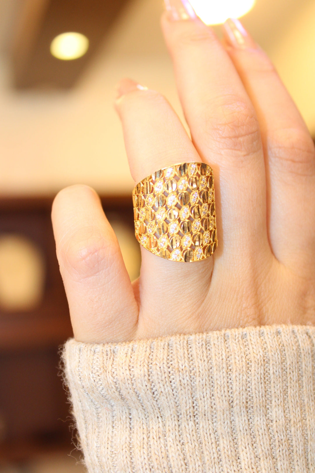 21K Gold Fancy Ring by Saeed Jewelry - Image 13