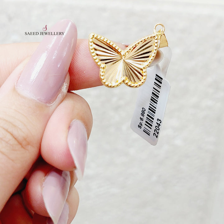 18K Gold Butterfly Pendant by Saeed Jewelry - Image 12