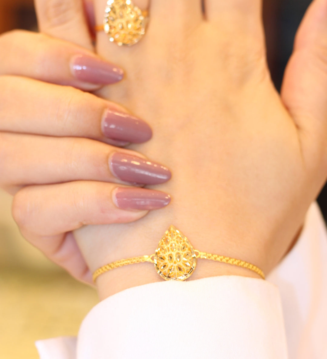 21K Gold Kuwaiti Set by Saeed Jewelry - Image 4
