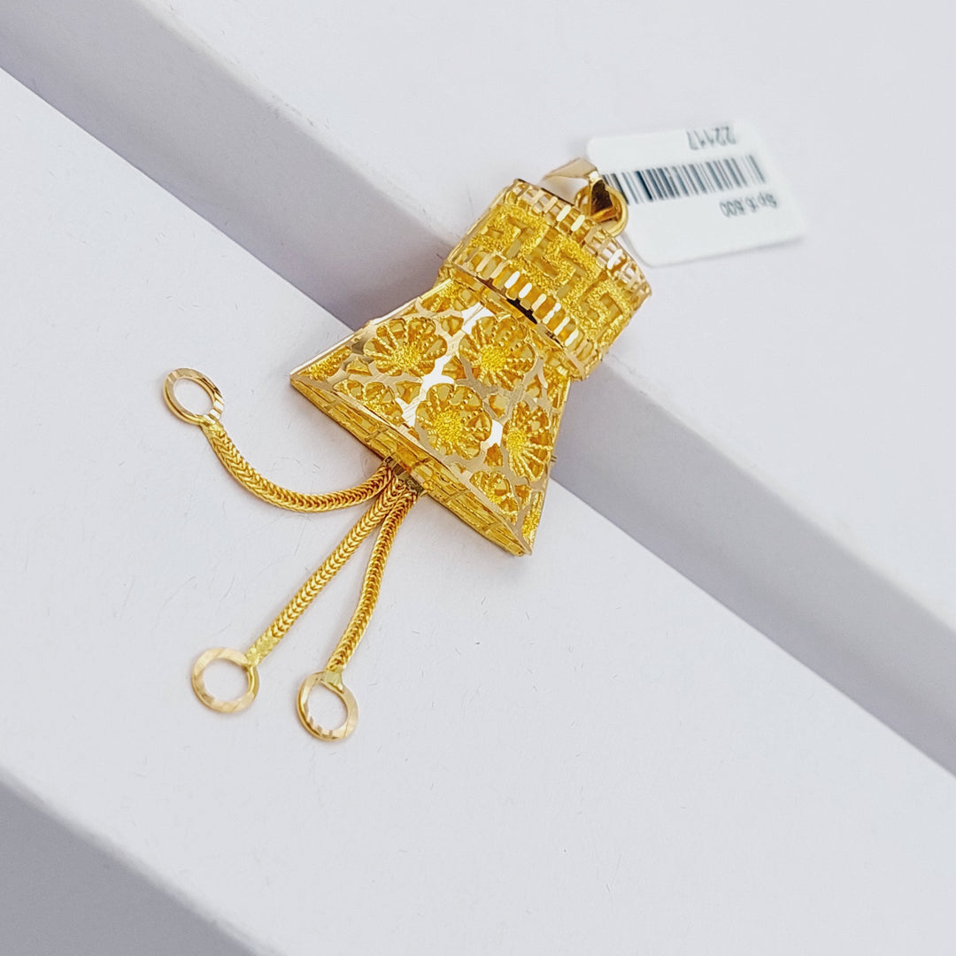 21K Gold Kuwaiti Pendant by Saeed Jewelry - Image 9