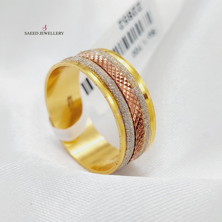 21K Gold CNC Wedding Ring by Saeed Jewelry - Image 7