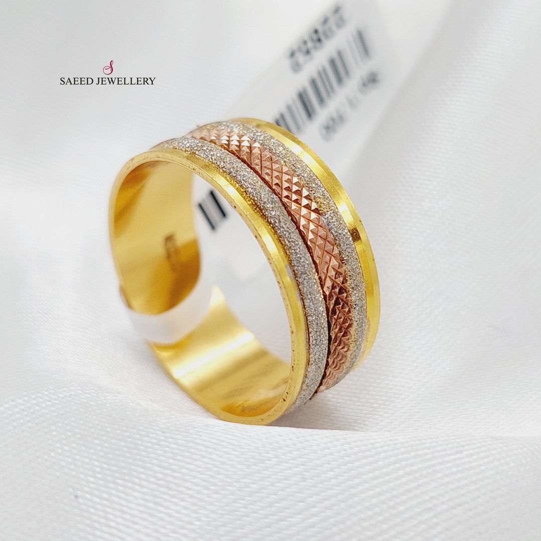 21K Gold CNC Wedding Ring by Saeed Jewelry - Image 9