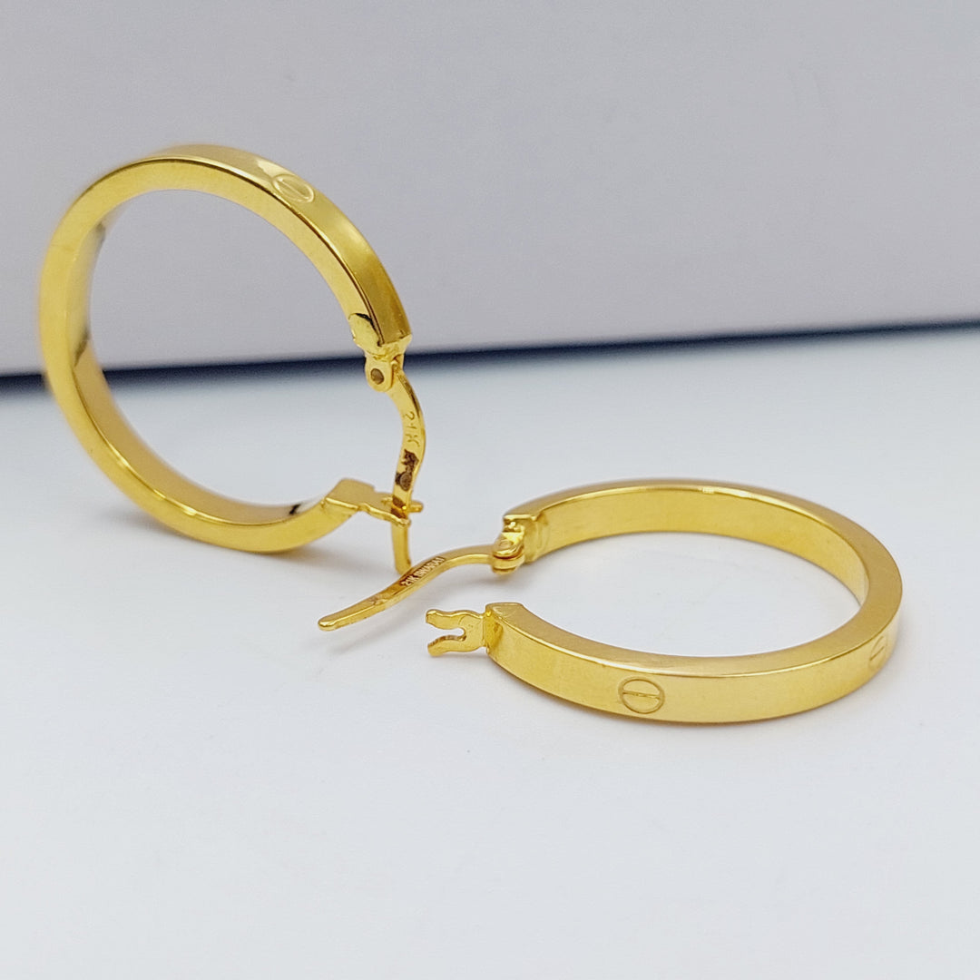 21K Gold Hoop Earrings by Saeed Jewelry - Image 6