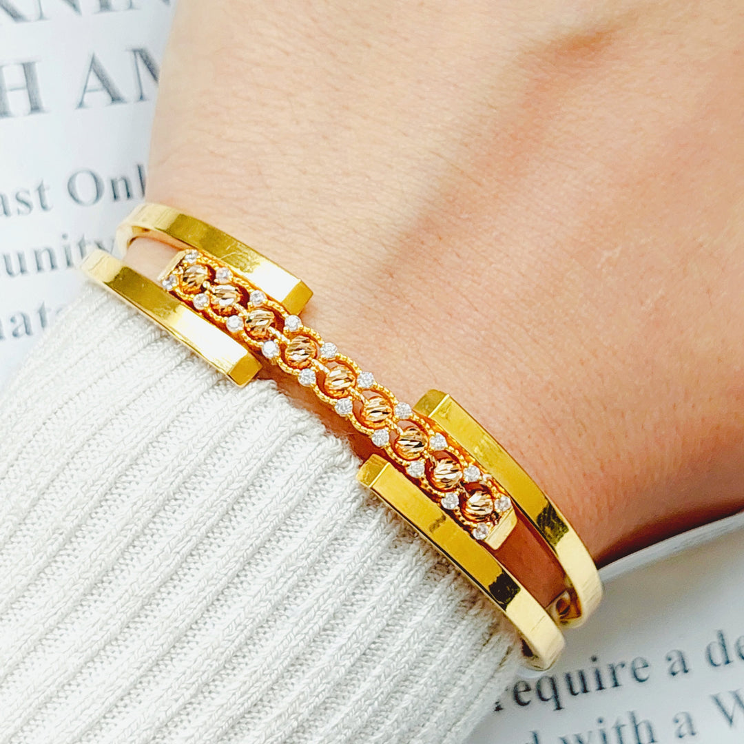 21K Gold Colorful Fancy Bracelet by Saeed Jewelry - Image 8