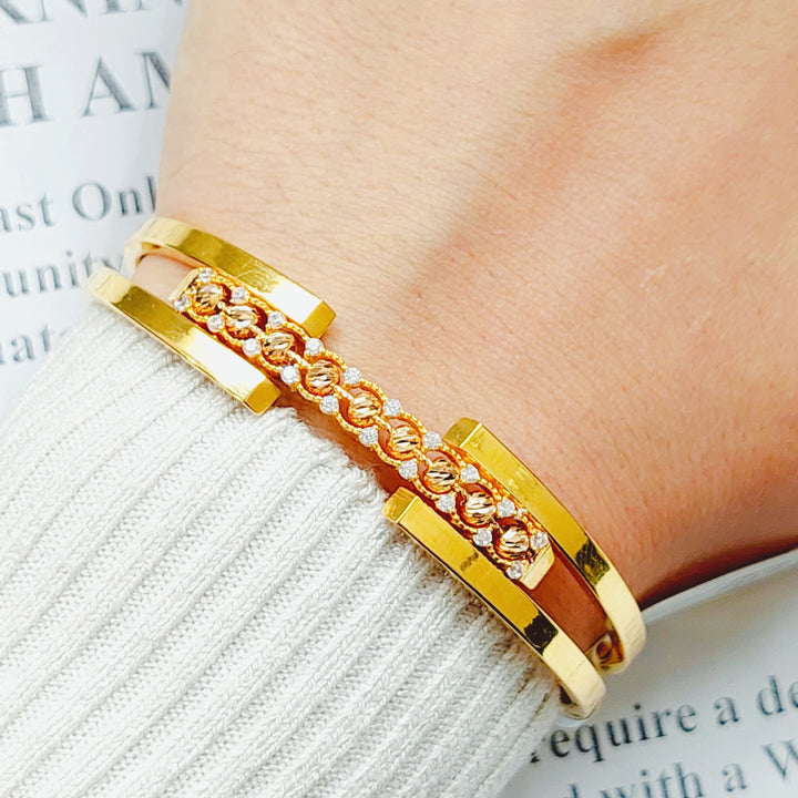 21K Gold Colorful Fancy Bracelet by Saeed Jewelry - Image 8