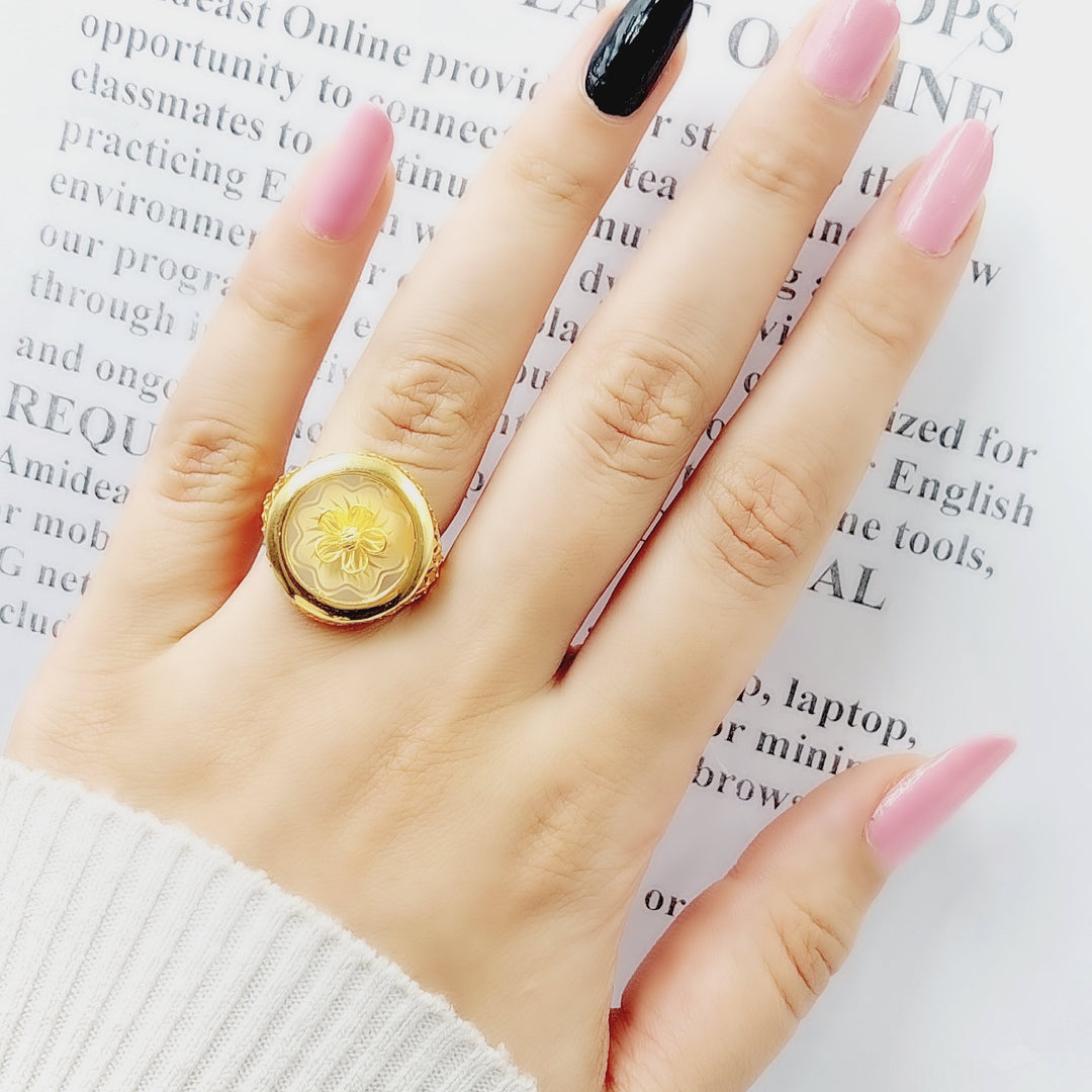 21K Gold Fancy Rose Ring by Saeed Jewelry - Image 7