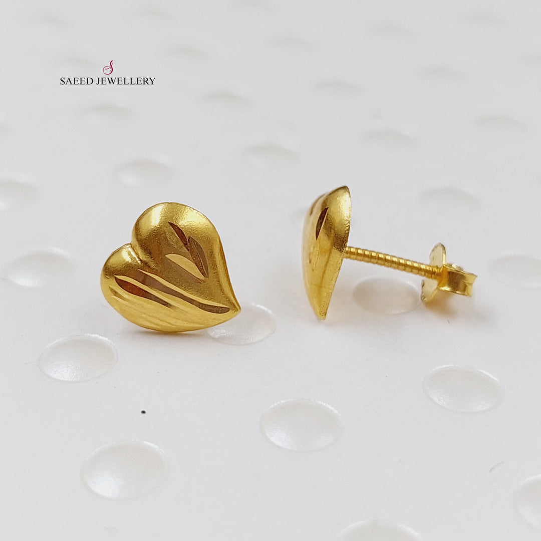 18K Gold Screw Earrings by Saeed Jewelry - Image 16