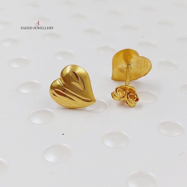 18K Gold Screw Earrings by Saeed Jewelry - Image 9