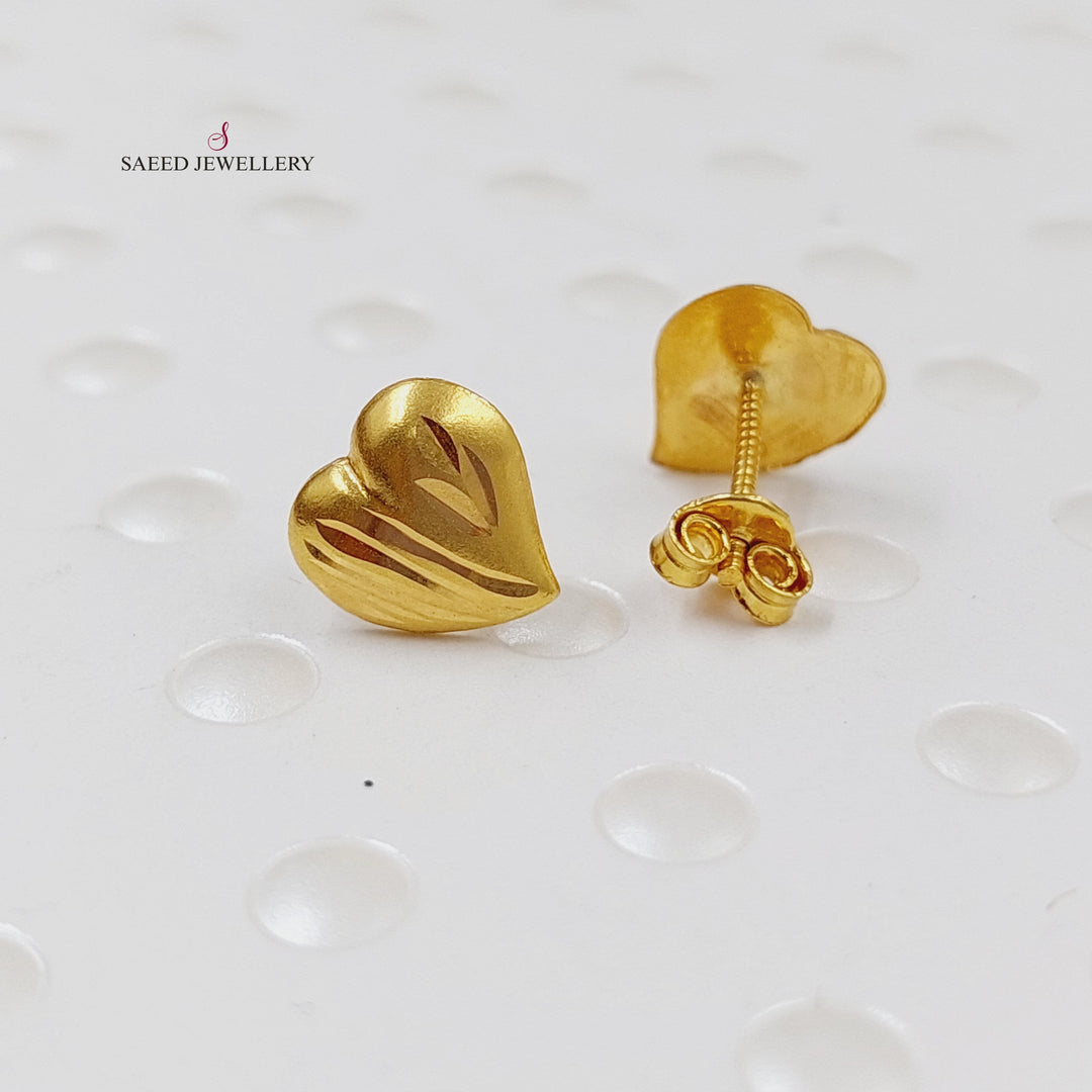 18K Gold Screw Earrings by Saeed Jewelry - Image 8