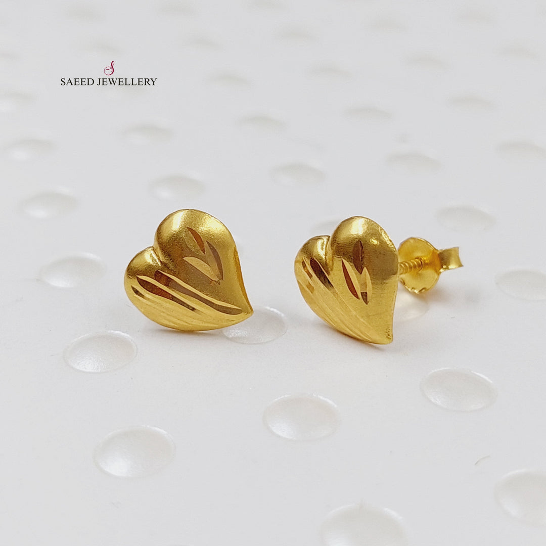 18K Gold Screw Earrings by Saeed Jewelry - Image 21