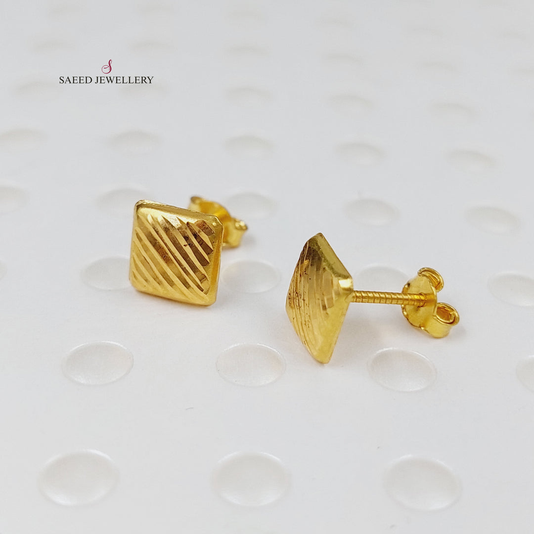 18K Gold Screw Earrings by Saeed Jewelry - Image 7