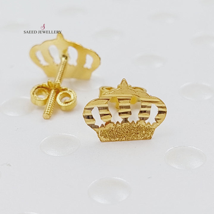 18K Gold Screw Earrings by Saeed Jewelry - Image 6