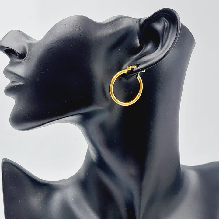 21K Gold Hoop Earrings by Saeed Jewelry - Image 10