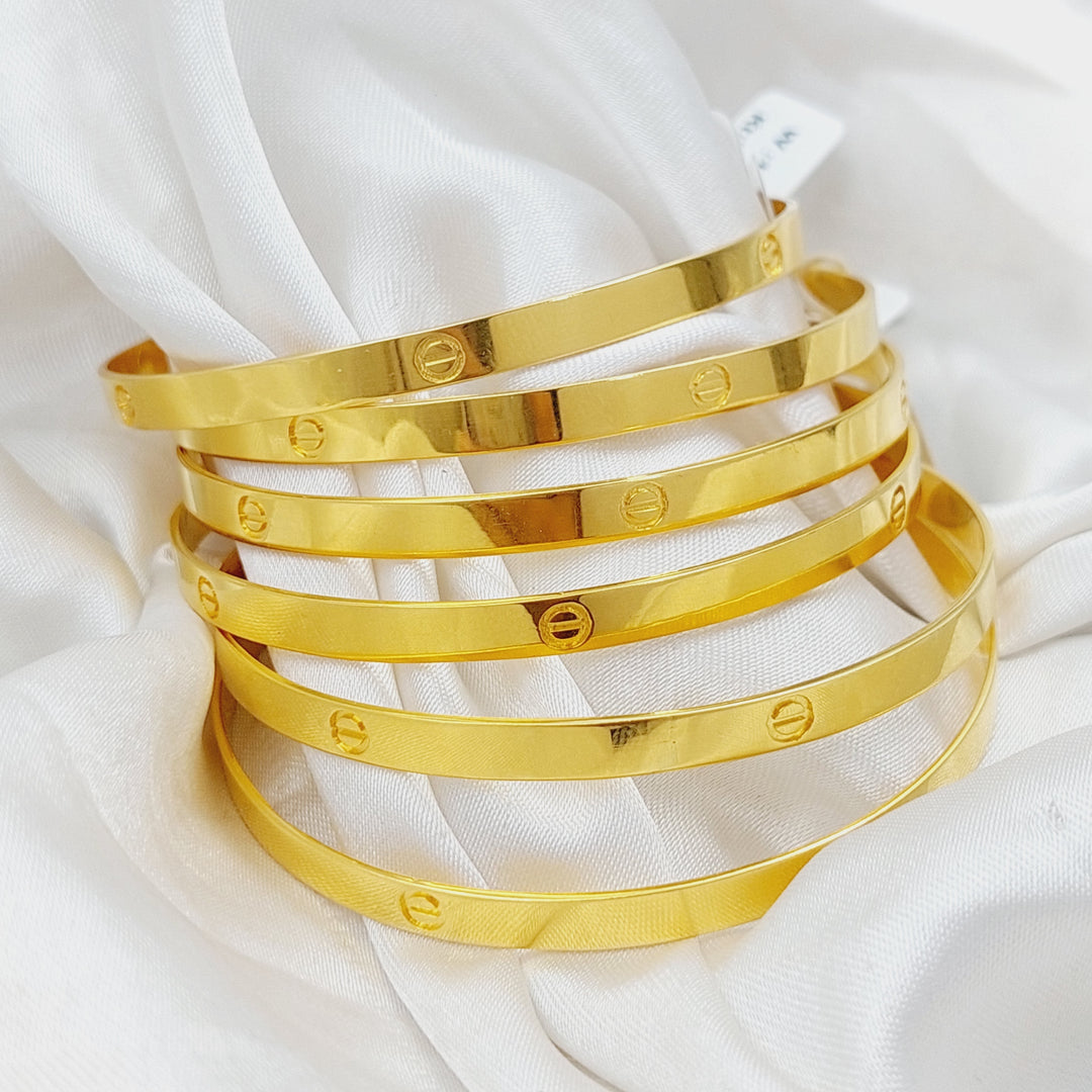 21K Gold Fancy Bangle by Saeed Jewelry - Image 3