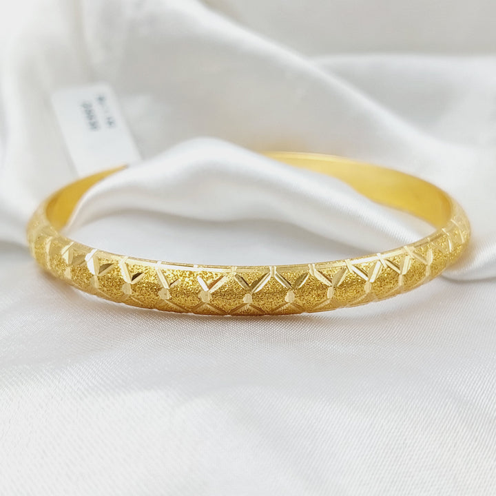 21K Gold Beehive Bangle by Saeed Jewelry - Image 8