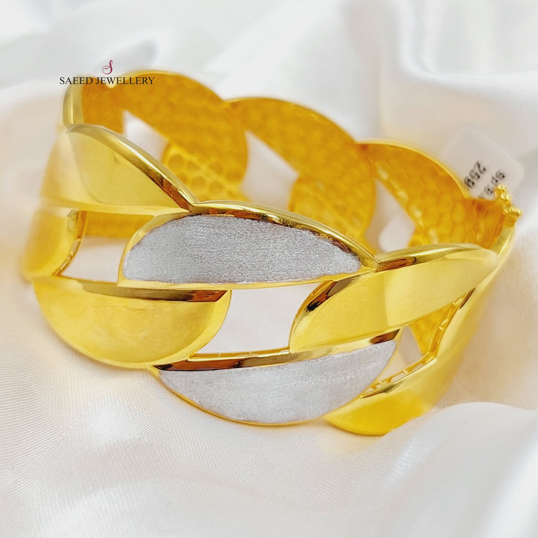 21K Gold Turkish Bangle Bracelet by Saeed Jewelry - Image 10