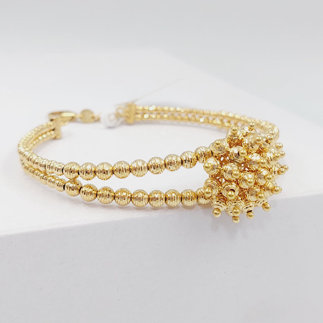 21K Gold Turkish Balls Bangle Bracelet by Saeed Jewelry - Image 10