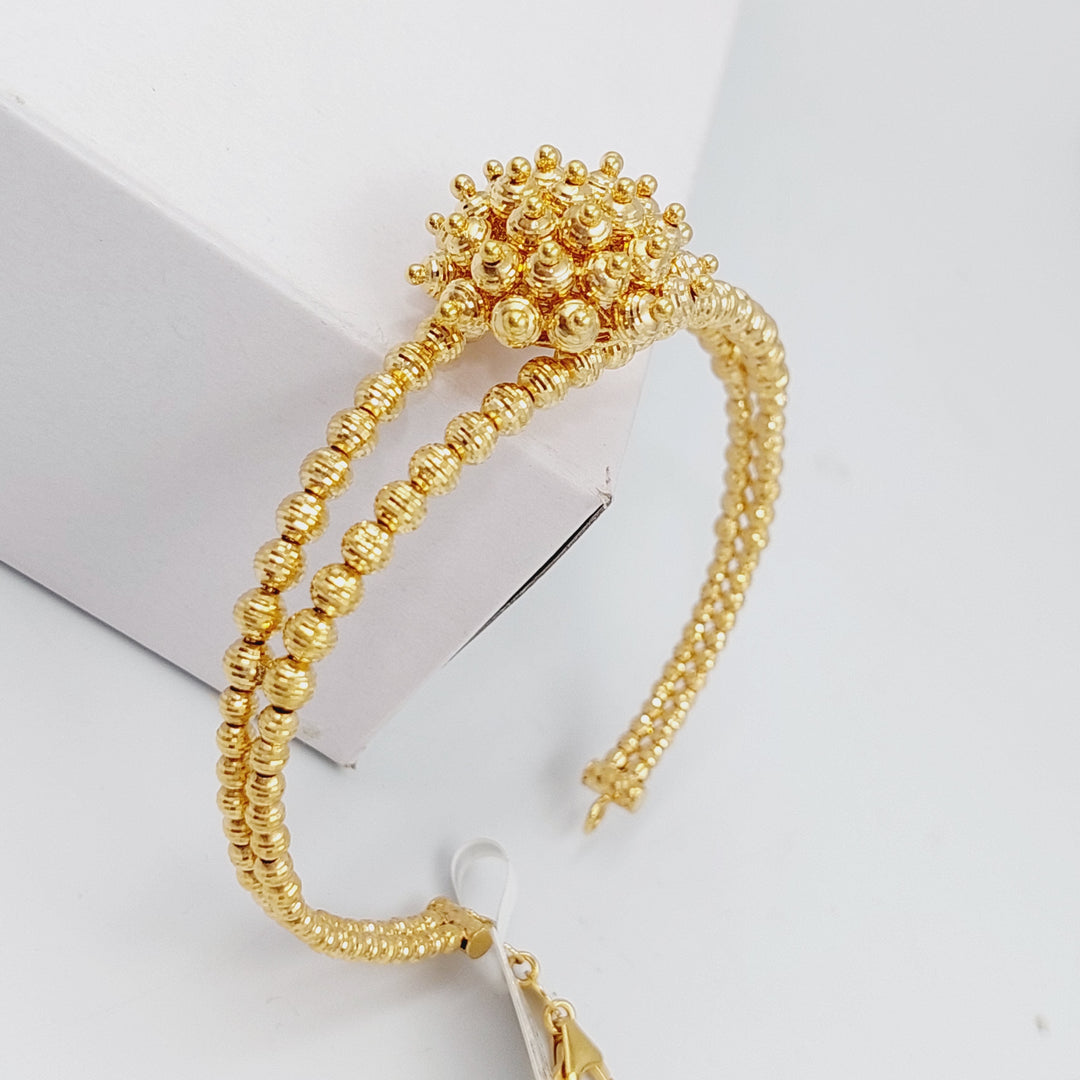 21K Gold Turkish Balls Bangle Bracelet by Saeed Jewelry - Image 8