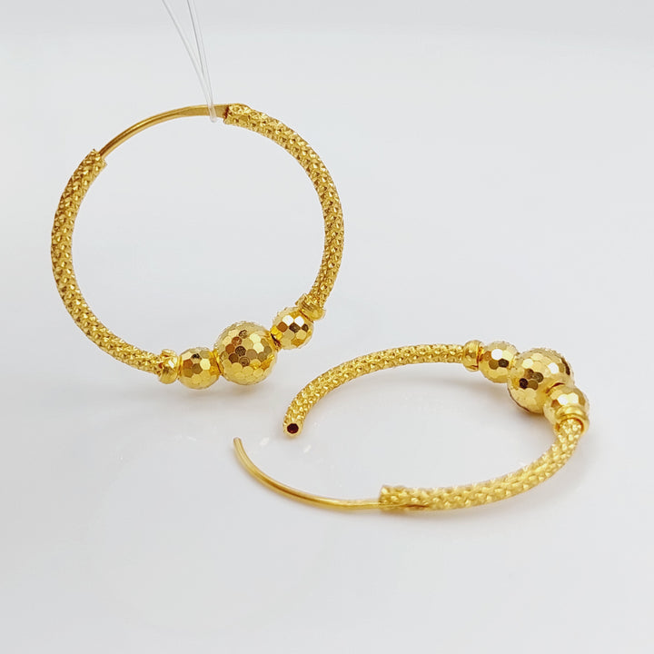 21K Gold Hoop Earrings by Saeed Jewelry - Image 13