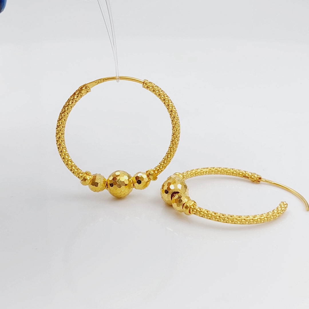 21K Gold Hoop Earrings by Saeed Jewelry - Image 7