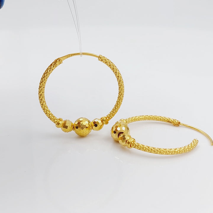 21K Gold Hoop Earrings by Saeed Jewelry - Image 7