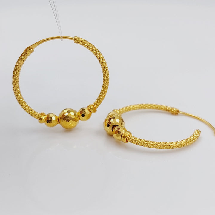 21K Gold Hoop Earrings by Saeed Jewelry - Image 11