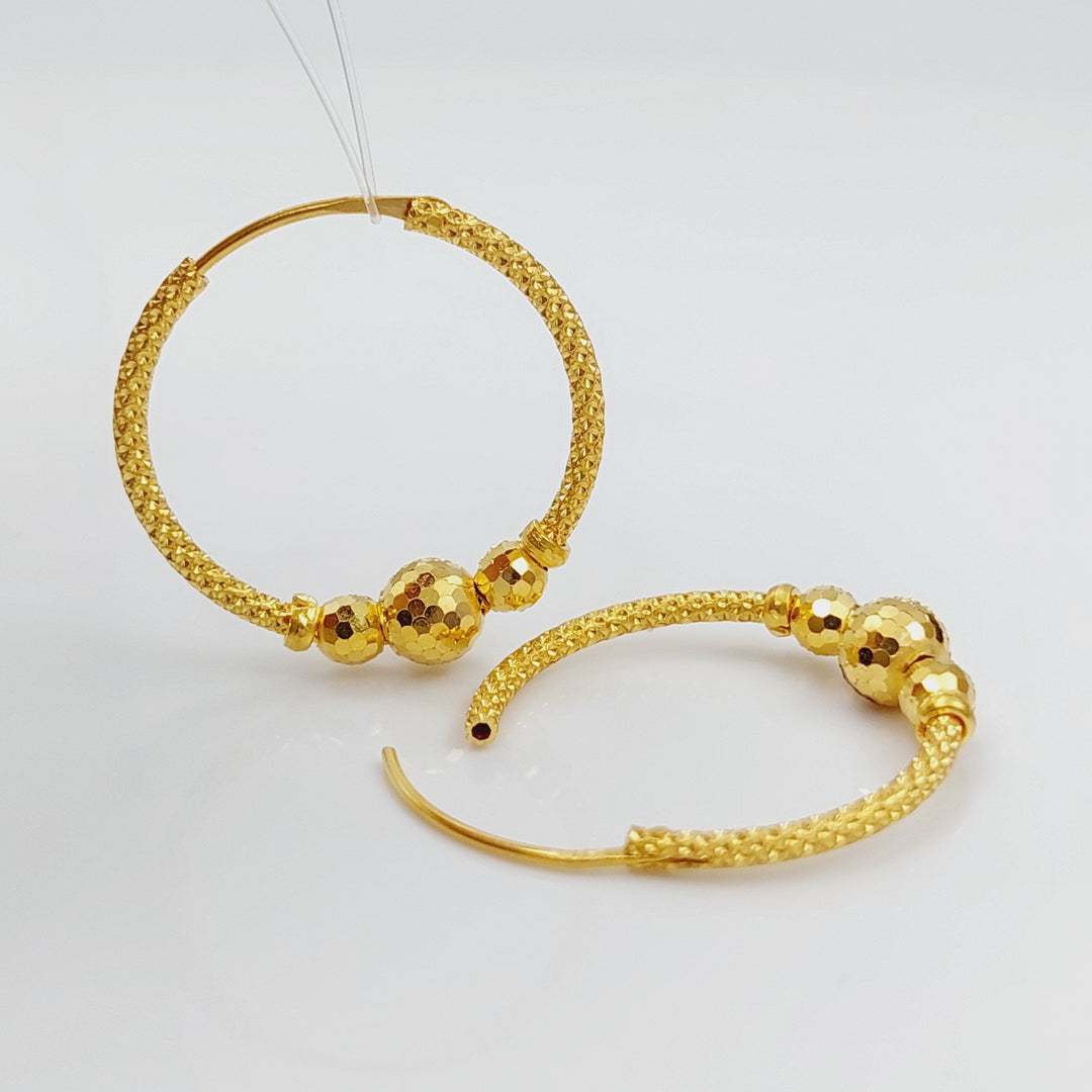 21K Gold Hoop Earrings by Saeed Jewelry - Image 9