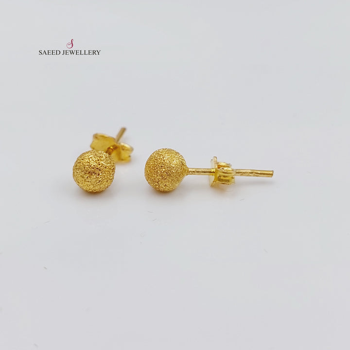 21K Gold Screw Earrings by Saeed Jewelry - Image 6