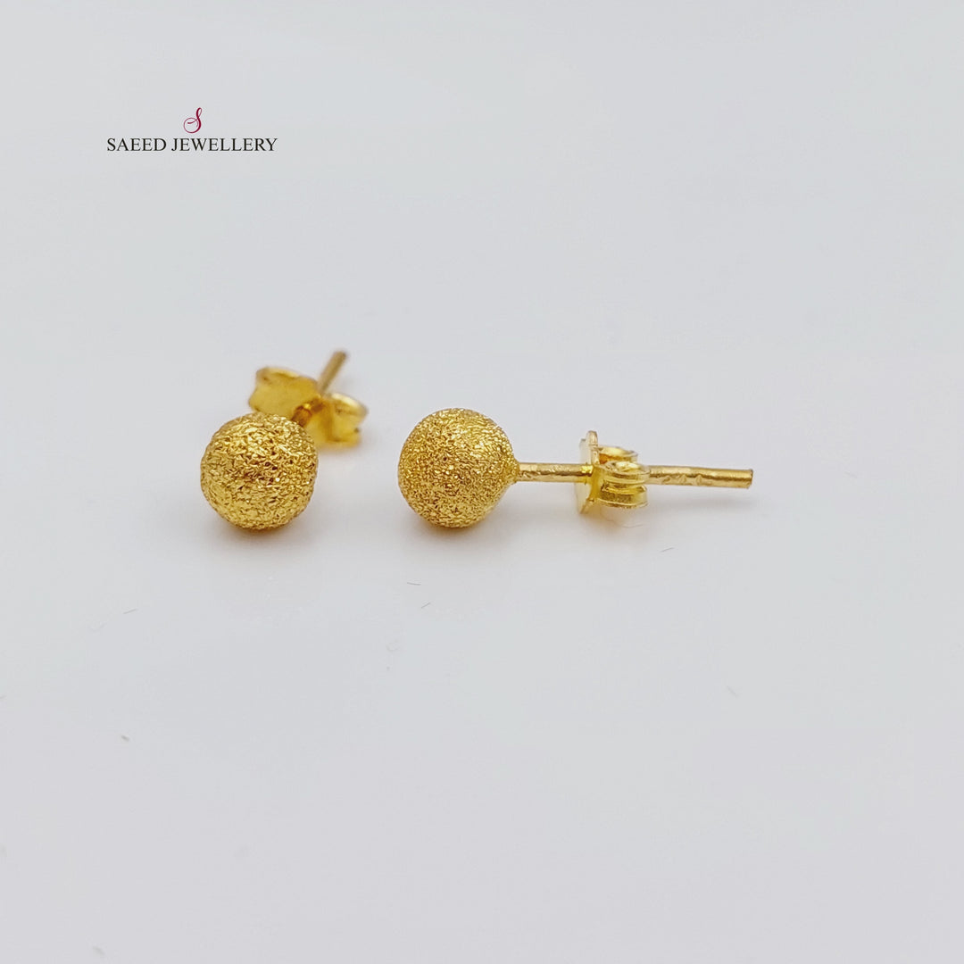 21K Gold Screw Earrings by Saeed Jewelry - Image 12