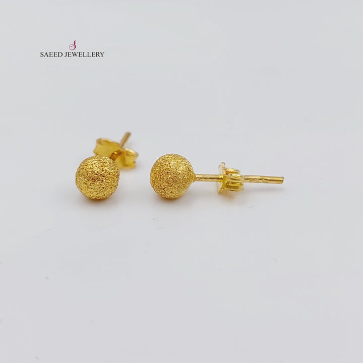 21K Gold Screw Earrings by Saeed Jewelry - Image 12