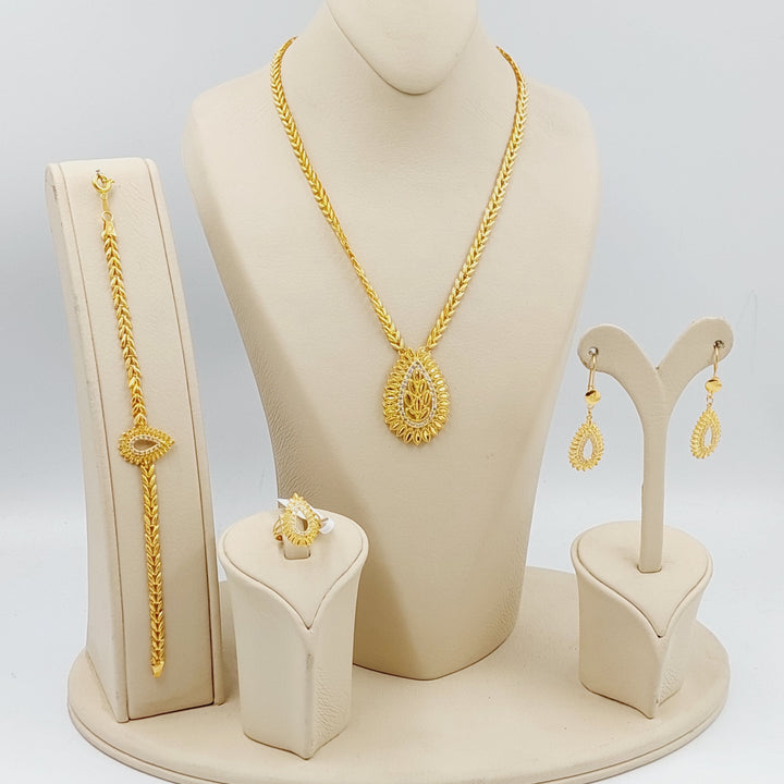 21K Gold Four Pieces Spike Set by Saeed Jewelry - Image 10