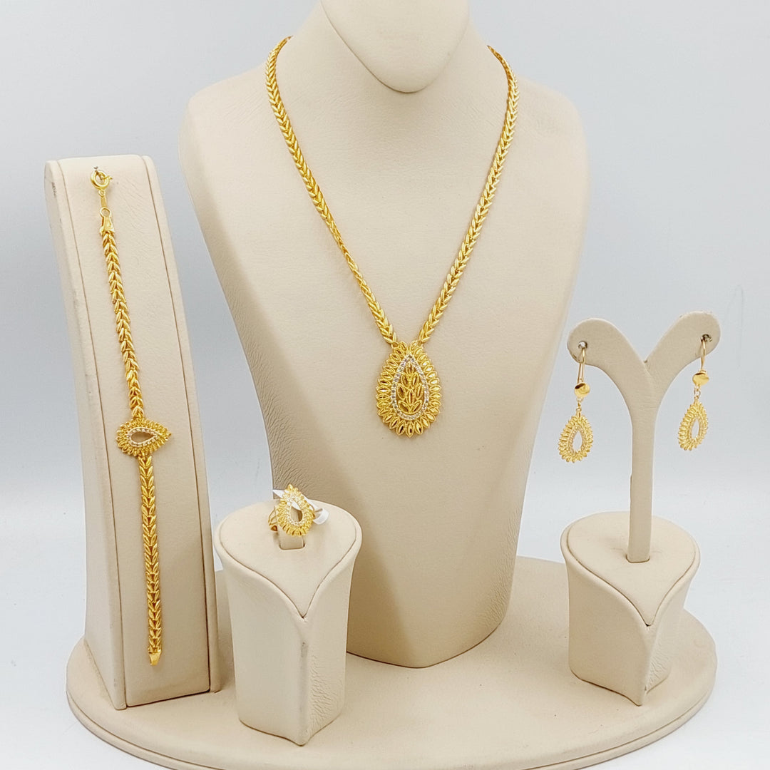 21K Gold Four Pieces Spike Set by Saeed Jewelry - Image 7