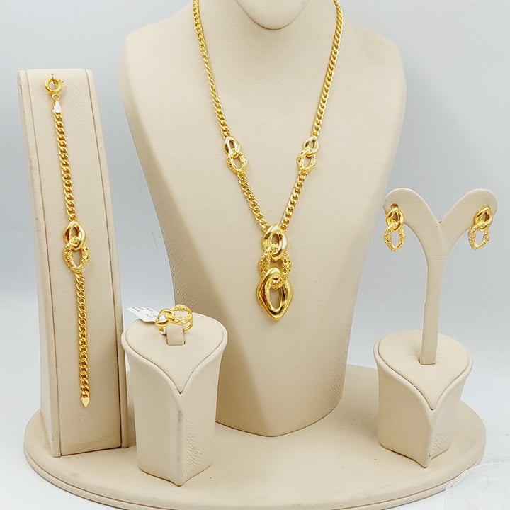 21K Gold Four Pieces Fancy Set by Saeed Jewelry - Image 7