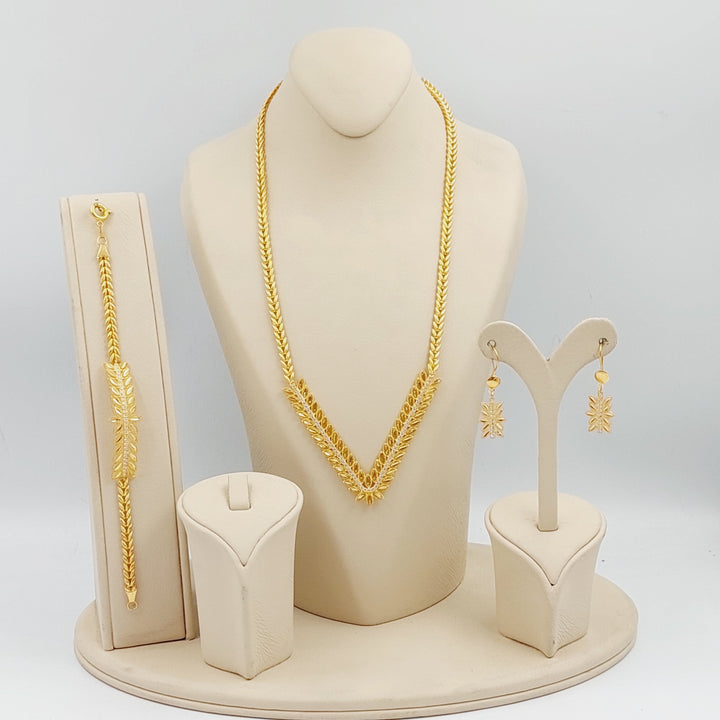 21K Gold Four Pieces Spike Set by Saeed Jewelry - Image 10