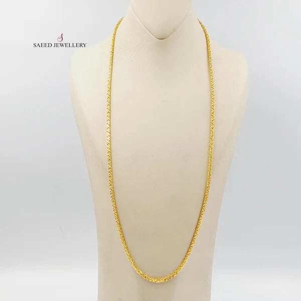 21K Gold 3mm Franco Chain by Saeed Jewelry - Image 7