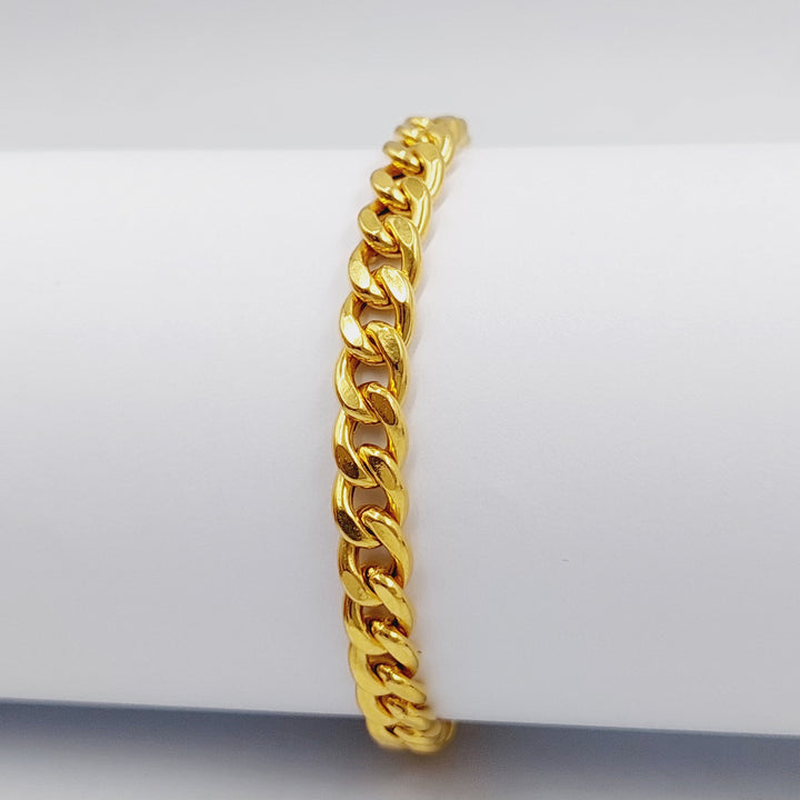 21K Gold Enameled & Zircon Studded Cuban Links Bracelet by Saeed Jewelry - Image 50