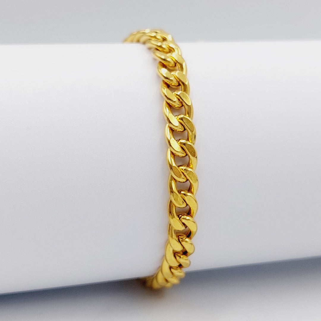 21K Gold Enameled & Zircon Studded Cuban Links Bracelet by Saeed Jewelry - Image 53