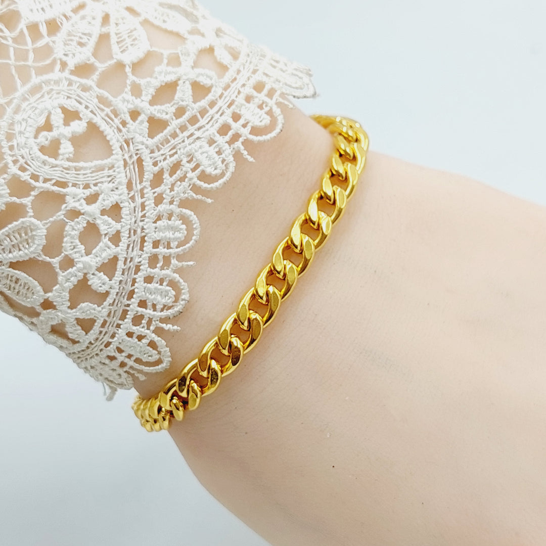 21K Gold Enameled & Zircon Studded Cuban Links Bracelet by Saeed Jewelry - Image 56