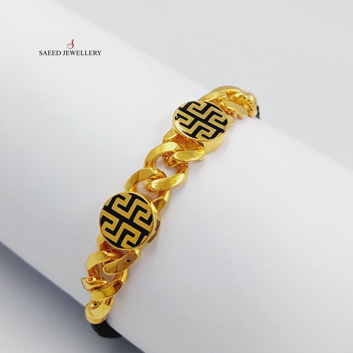 21K Gold Enameled Thread Bracelet by Saeed Jewelry - Image 15