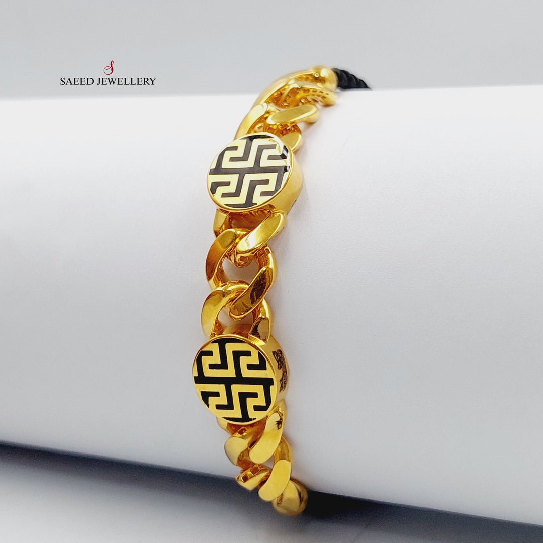 21K Gold Enameled Thread Bracelet by Saeed Jewelry - Image 24