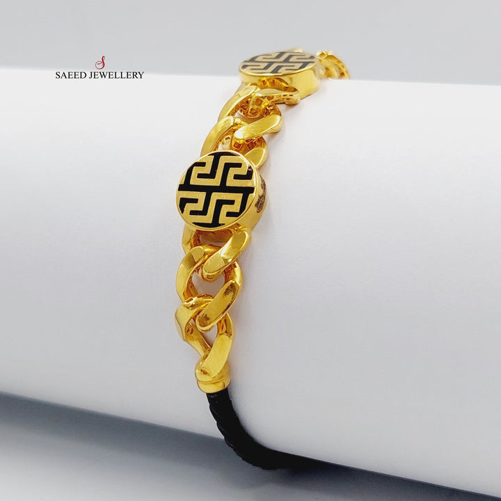 21K Gold Enameled Thread Bracelet by Saeed Jewelry - Image 11