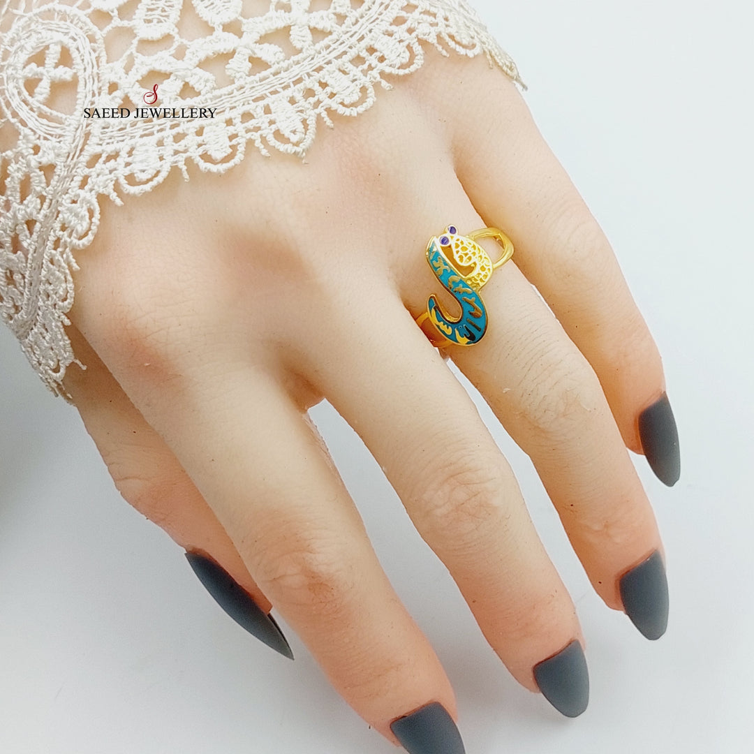 21K Gold Enameled Say Ring by Saeed Jewelry - Image 7