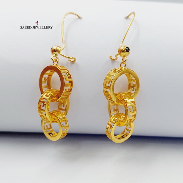 21K Gold Luxury Virna Earrings by Saeed Jewelry - Image 13