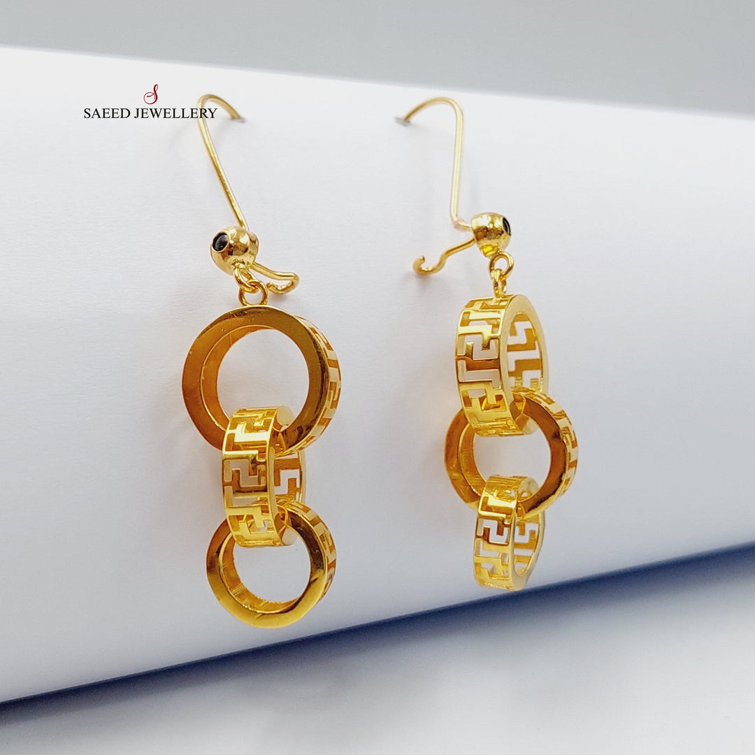 21K Gold Luxury Virna Earrings by Saeed Jewelry - Image 7