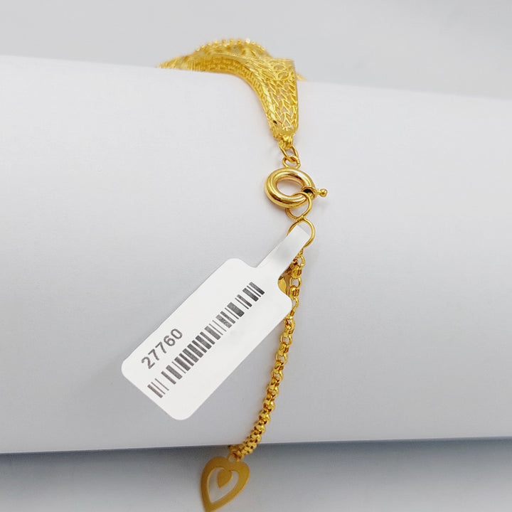 21K Gold Luxury Kuwaiti Bracelet by Saeed Jewelry - Image 12