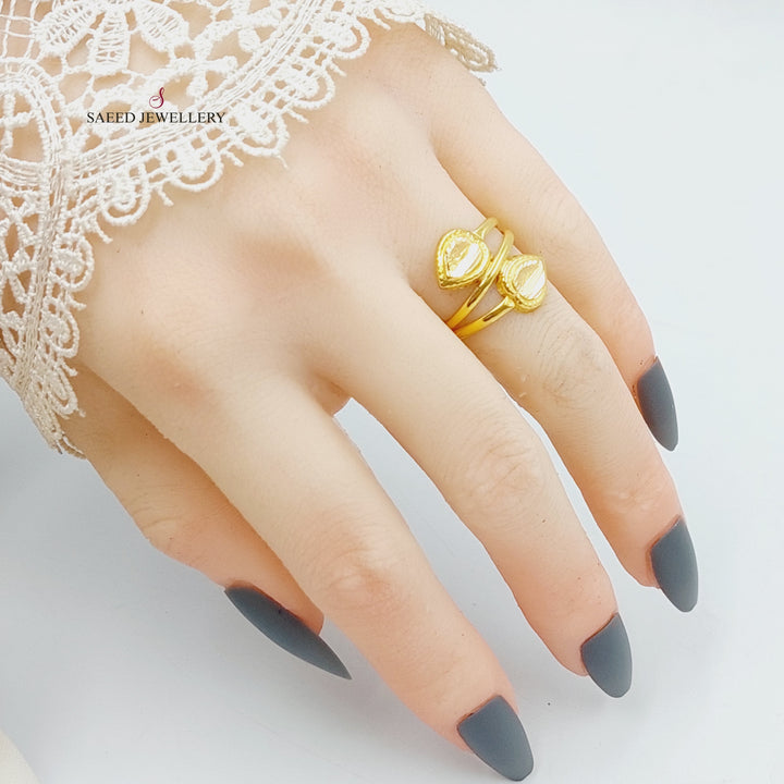 21K Gold Heart Ring by Saeed Jewelry - Image 12