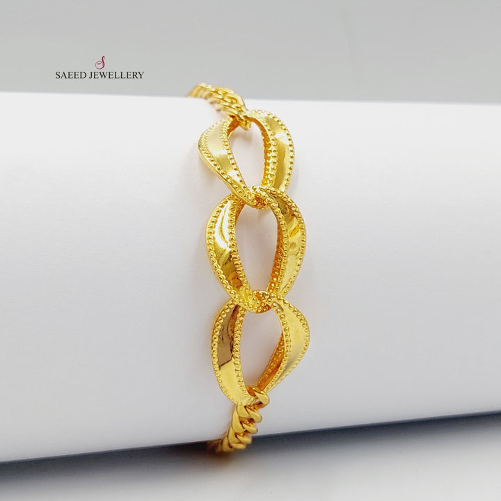 21K Gold Taft Bracelet by Saeed Jewelry - Image 11