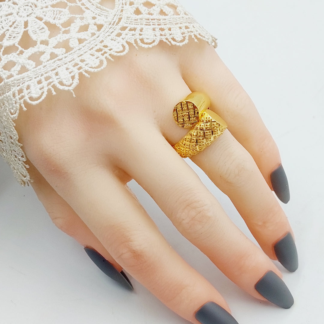 21K Gold Engraved Ring by Saeed Jewelry - Image 10