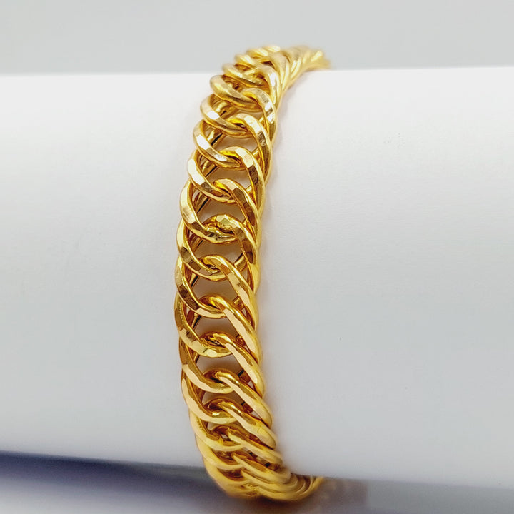 21K Gold Cuban Links Bracelet by Saeed Jewelry - Image 10