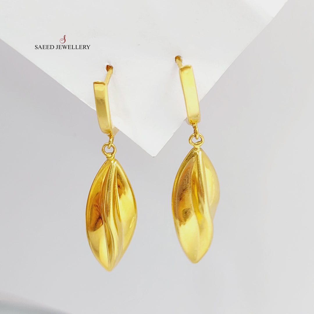 21K Gold Fancy Earrings by Saeed Jewelry - Image 7